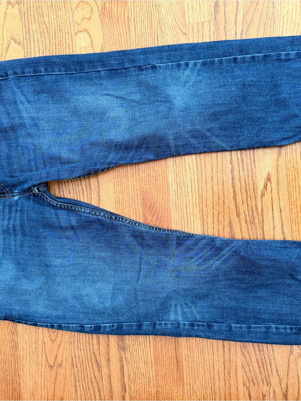 Levi's Blue Denim Jeans with Tan Leather Patch